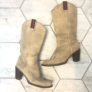 Gucci Knee-High Suede Boots